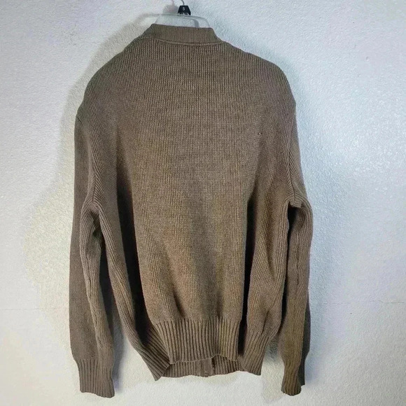 St Michael Jacket Brown Knit Vintage Knitted Full Zip Long Sleeve Sz M  40" Pit - Picture 8 of 8